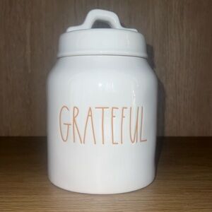 Rae Dunn Grateful small canister